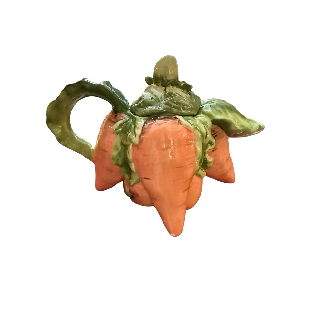 Vintage Jay Wilfred Andrea by Sadek Carrot Teapot Figurine Vegetable Ceramic